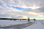 Route de campagne en hiver